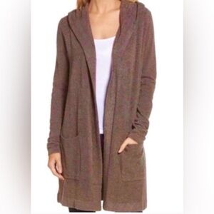 Barefoot Dreams CozyChic Lite Cardigan with Hood